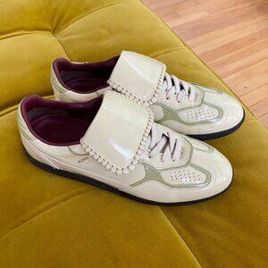 ALOHAS Cream and Burgundy Athletic Shoes